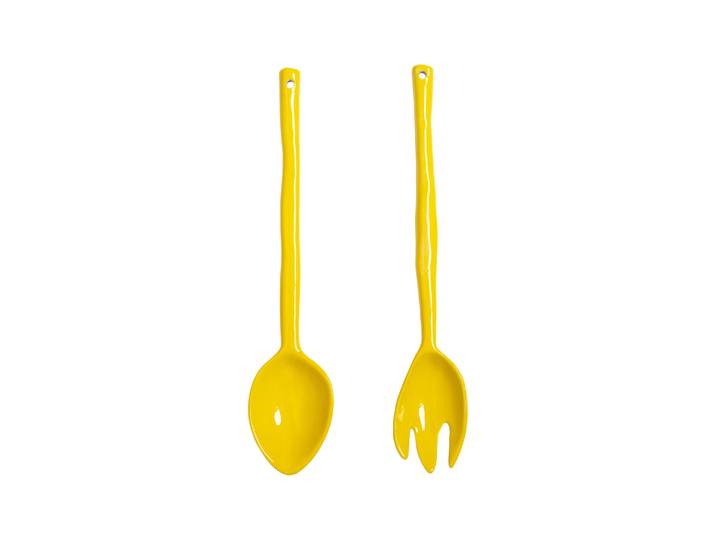 & klevering - Couverts à salade Boavista - Jaune - Porcelaine