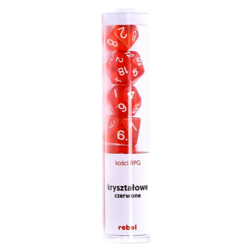 Rebel RPG Dice Set - Crystal - Raudona (1 Spieler) (21135643)