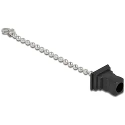 Delock LWL Staubschutzkappe mit Kette für SC Stecker schwarz