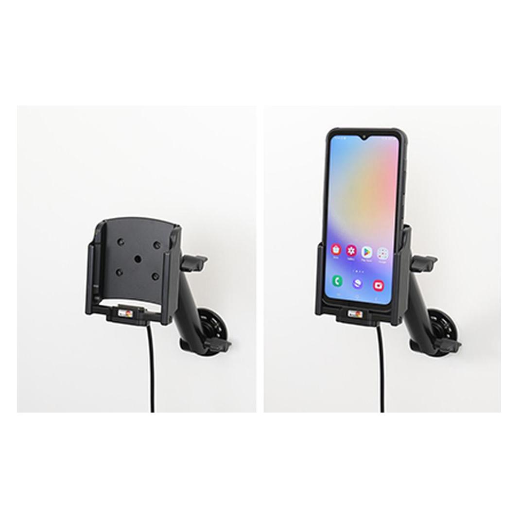 Brodit Halter Aktiv, mit Festanschluss, 12/24V, für SAMSUNG Galaxy XCover 7 (Ladung über Pogo-Pins) (727381)