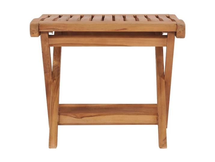 vidaXL Hocker, Klappbarer Fußhocker 46,5×49×41,5 cm Massivholz Teak
