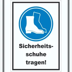 HB-Druck Sicherheitsschuhe tragen Aufkleber A2 (420x594mm)