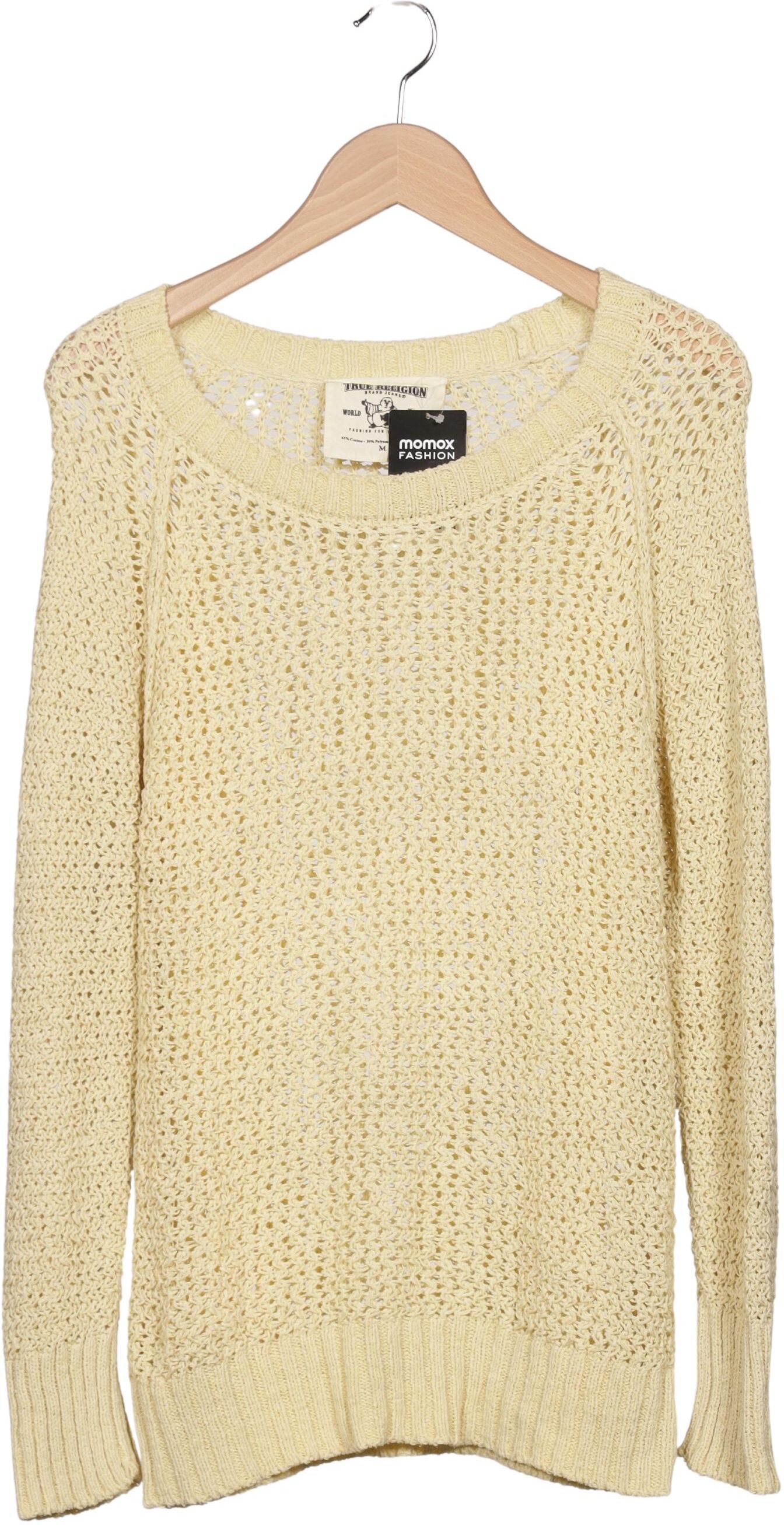 True Religion Damen Pullover, Gelb, Gr. M, Baumwolle / Synthetik - Second Hand