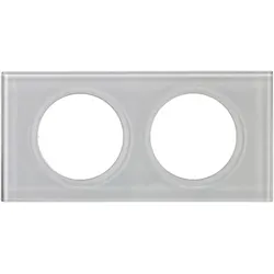 Legrand, Zubehör Schalterprogramm, Doppelrahmen Glas Kaolin weiss (069312)