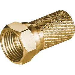 GOOBAY 51868 - F-Stecker, für Ø 7 mm Koaxialkabel, vergoldet, breite Mutter