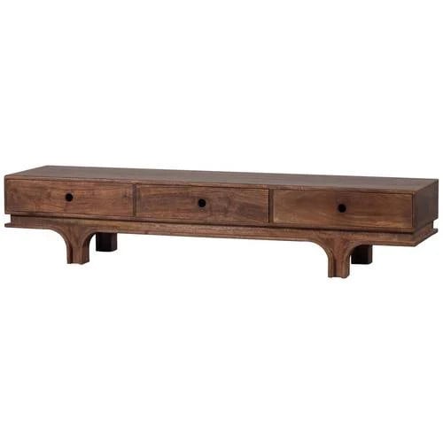 WOOOD Staes Tv-meubel van mangohout in bruin - B/D/H: 180 x 37 x 45 cm