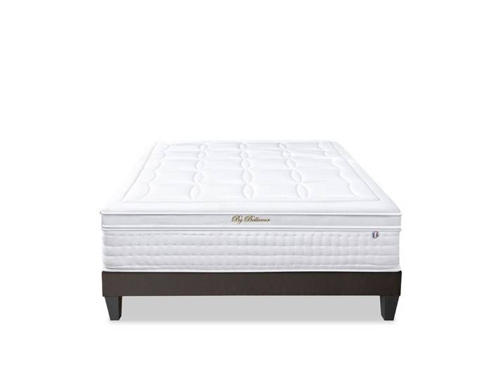 Ensemble Empereur 160x200 cm Matelas Mousse + Sommier Bois