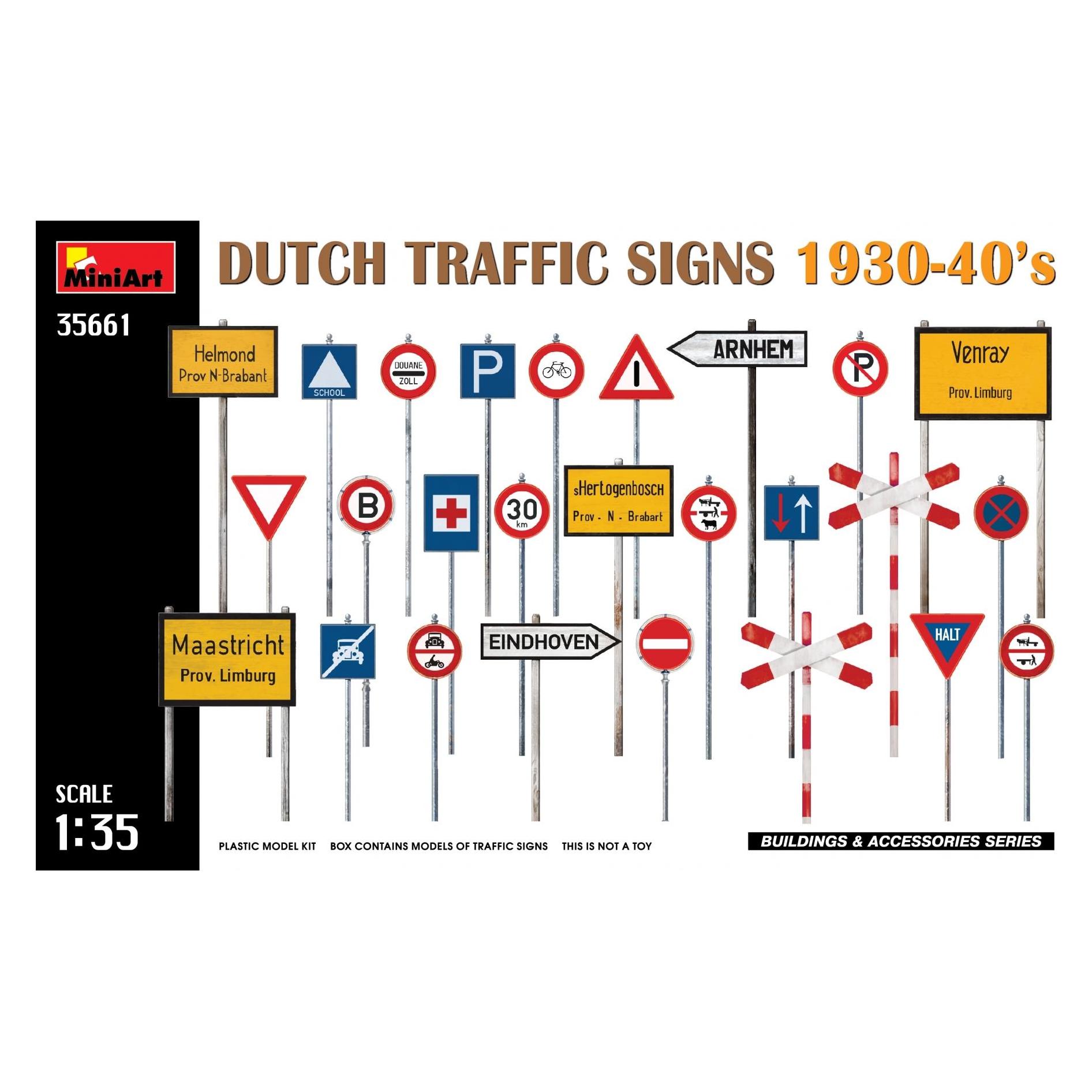 Mini art Dutch Traffic Signs 1930-40's (35661)