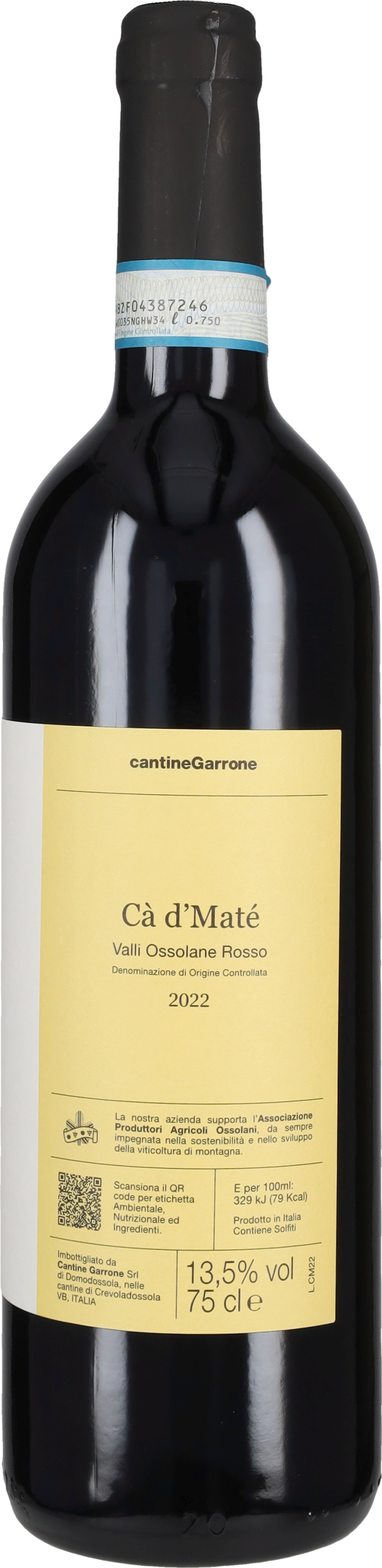 Valli Ossolane 'Cà d’Maté' Cantine Garrone 2022