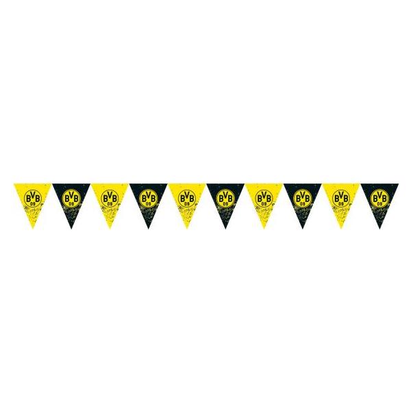 Amscan Wimpelkette BVB Dortmund Plastik 400 x 19,5 cm (10 Stk.) (9908535)