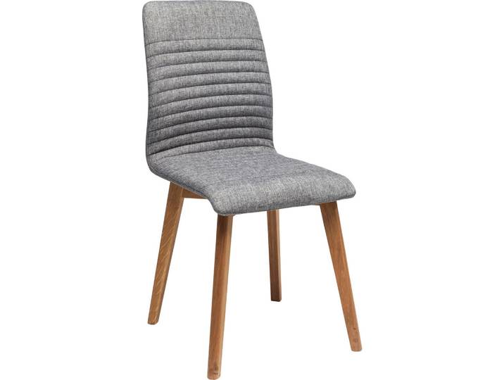 Kare-Design Stuhl, Grau, Eichefarben, Holz, Eiche, massiv, konisch, 44x92x45 cm, Esszimmer, Stühle, Esszimmerstühle