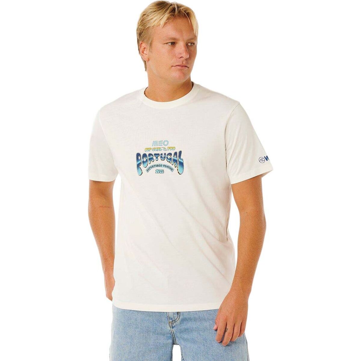 RipCurl MEO Peniche Pro 2026 Logo Tee bone (3021) XL 0YEMTE-3021-XL