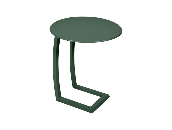 Beistelltisch, Aluminium, Zederngrün, Ø 48 cm, 55,4 cm hoch, Modern, Fermob
