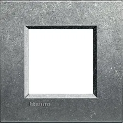 Legrand LNA4802NA Abdeckrahmen LIVINGLIGHT: 1-fach, 2 Module, Farbe: Alu Natur