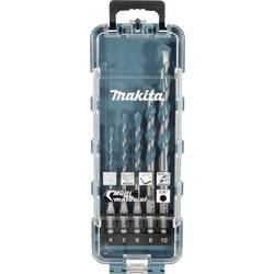 Makita E-16732 5teilig Universal-Bohrersortiment Metall, Stein, Beton, Holz, Mauerwerk 4 mm, 5 mm, 6 mm, 8 mm, 10 mm