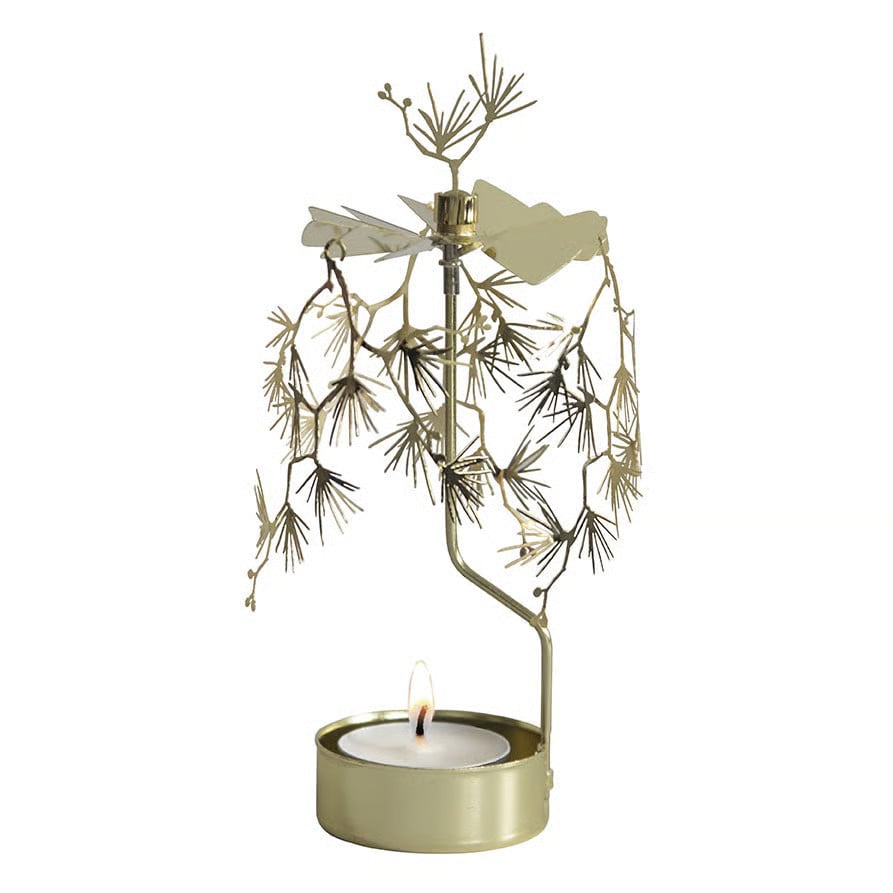 Pluto Design Tall draaiende waxinelichthouder Goud