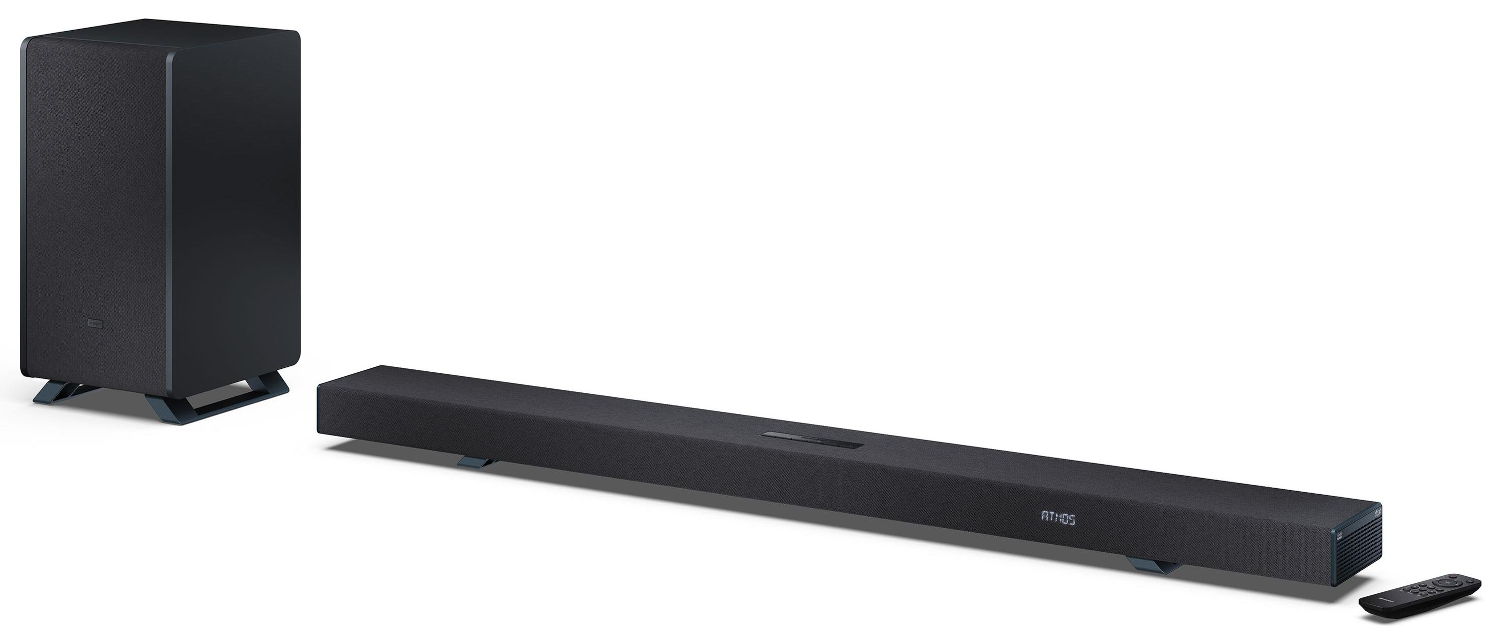 Sharp HT-SBW55121(BK), 5.1.2 Kanäle, 212 W, DTS 5.1, DTS-HD, DTS:X, Dolby Atmos, Dolby Digital, Dolby Digital Plus, Dolby TrueHD, Benutzerdefinierung, Spiel, Film, Musik, Nacht, Sport, Voice, 212 W, 16,5 cm (6.5")