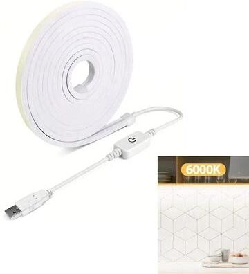 Uplifted Finds 5V USB Dimmable Silicone LED Neon Strip Light white Light 3 M