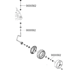 Husqvarna Abdeckung Metallscheibe Vorderrad-Lager AM 310, 315, 315X SILENO SILENO+