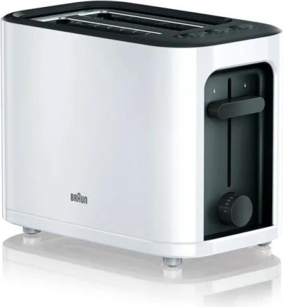 Braun HT3000WH Toaster, 2 messen, Wit, 1000 W