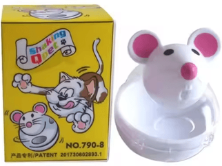 Inspire Picks Mouse Hunt Interactive Treat Puzzle Toy For Cats white