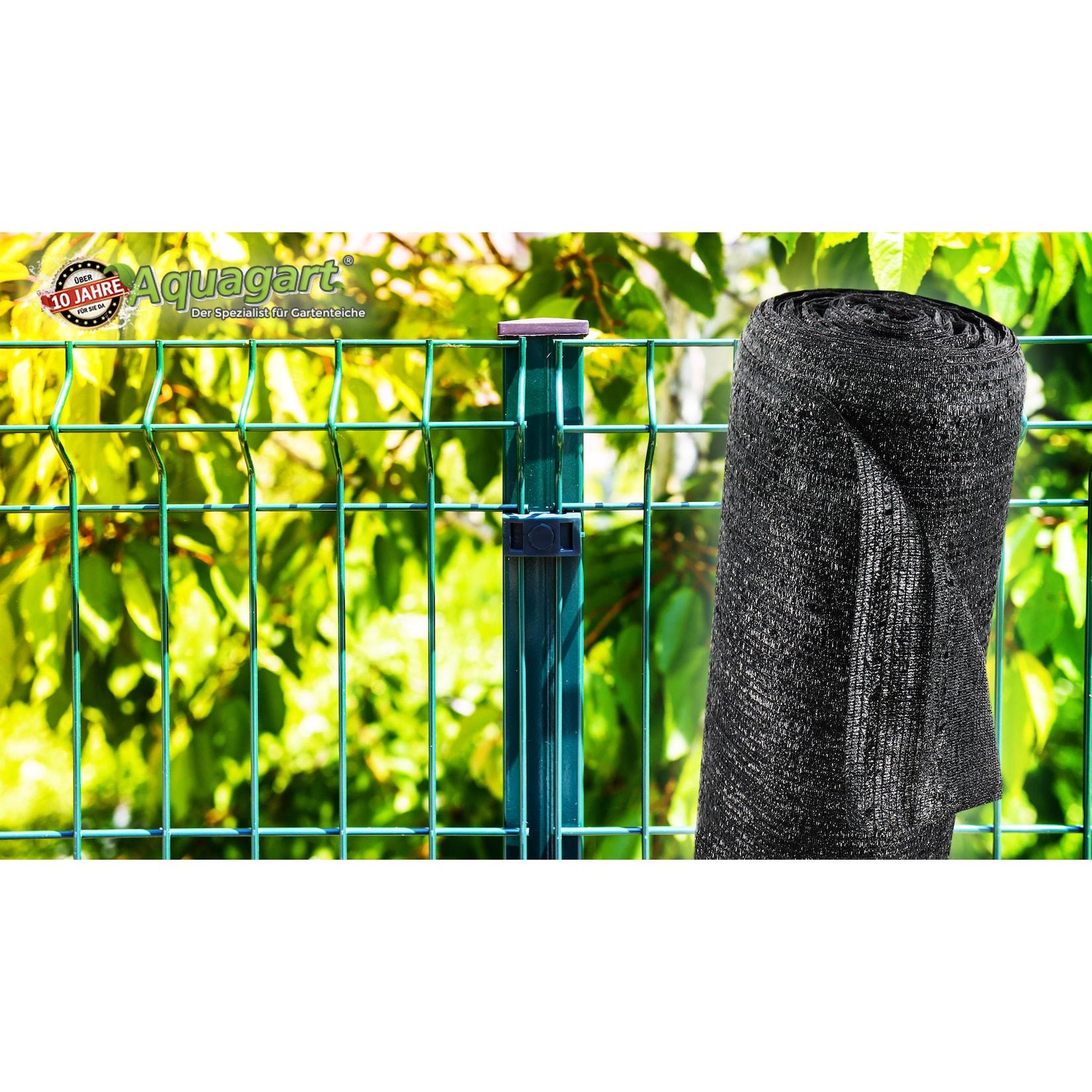 Aquagart 100m Schattiernetz Zaunblende Tennisblende Windschutznetz Sichtschutzzaun 90g 2m