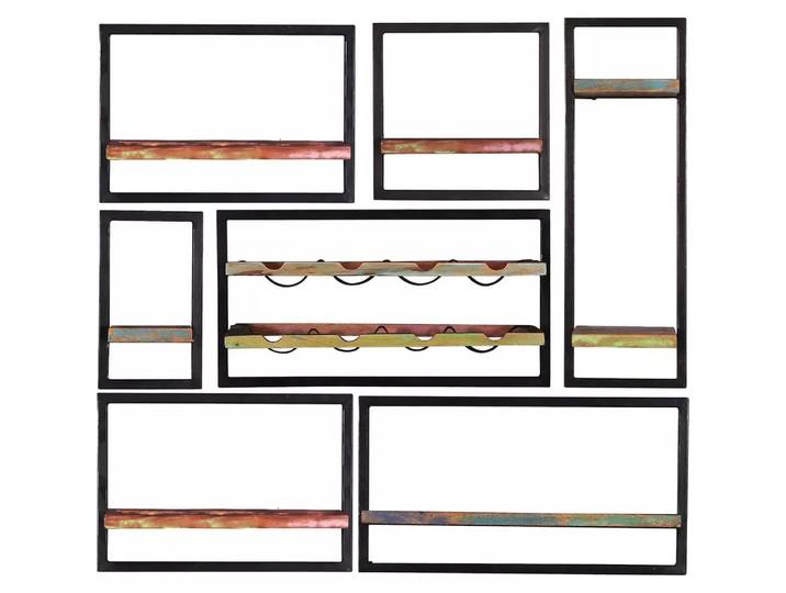 mutoni - Wandregal River bunt 120x25x110 (7-tlg), One Size, Multicolor