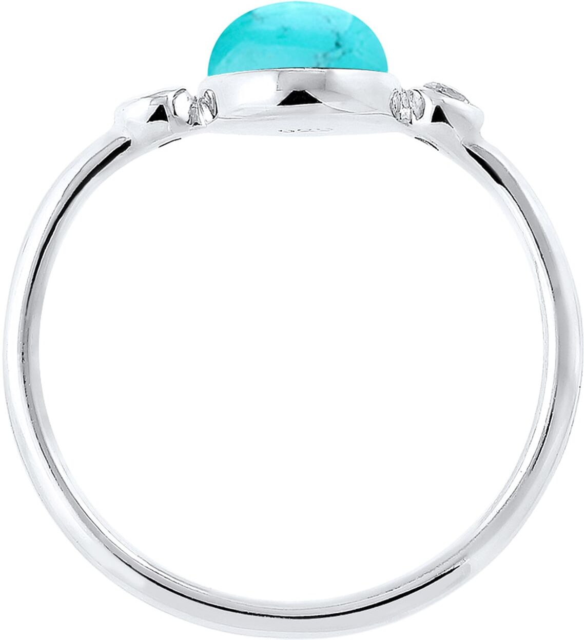 Silberring ELLI "Ring Elli Ring Gipsy Trend Blogger Zirkonia Howlith 925 Silber" Gr. 56, silber, Fingerringe, Damen, 56, Silber 925 (Sterlingsilber), Silberring