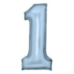 Amscan Folienballon Zahl 1 pastellblau 86cm (69686895)