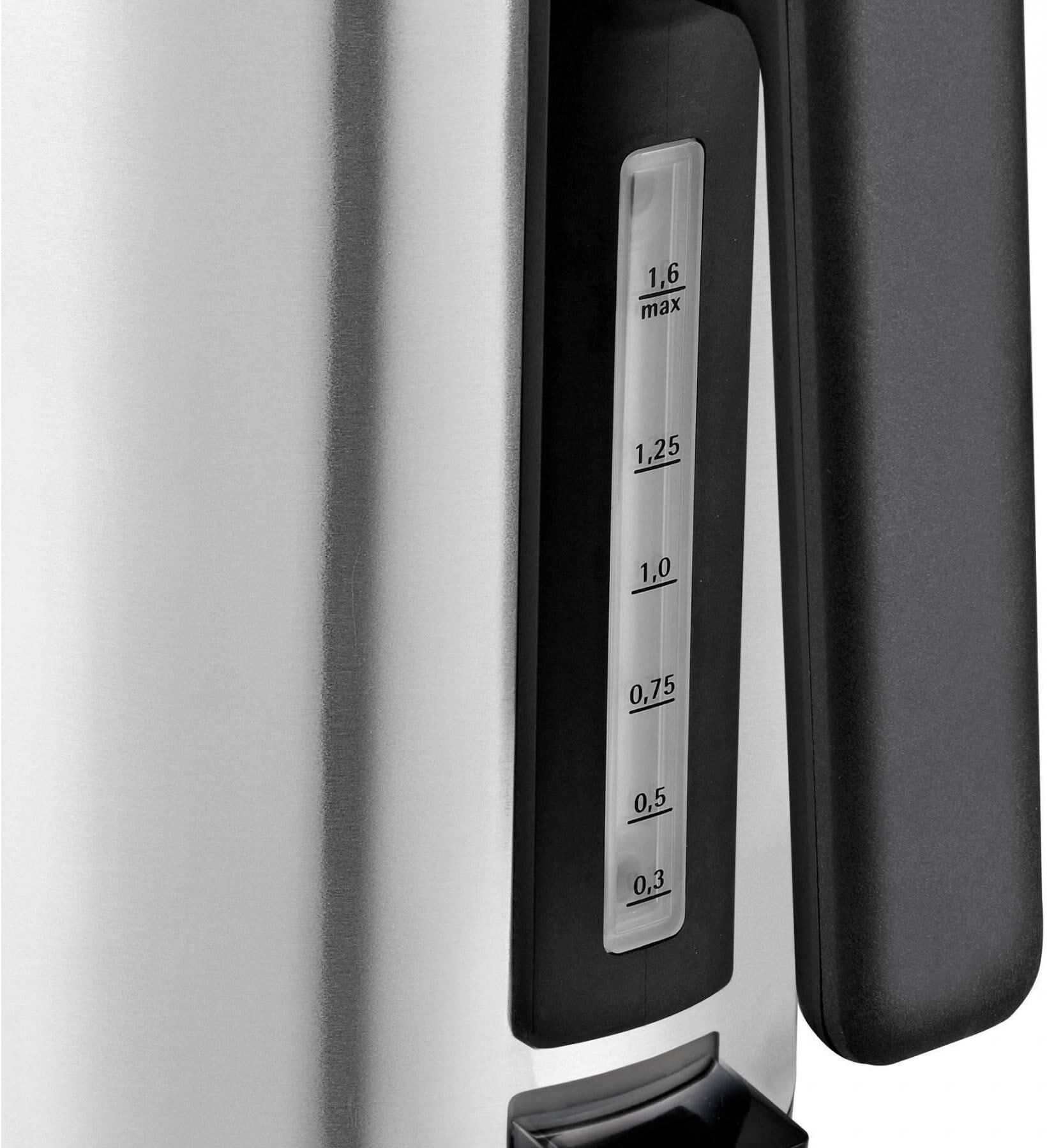 WMF Wasserkocher "LONO", silber (schwarz, silberfarben), Wasserkocher, Wasserkocher schwarz, silberfarben Einheitsgröße