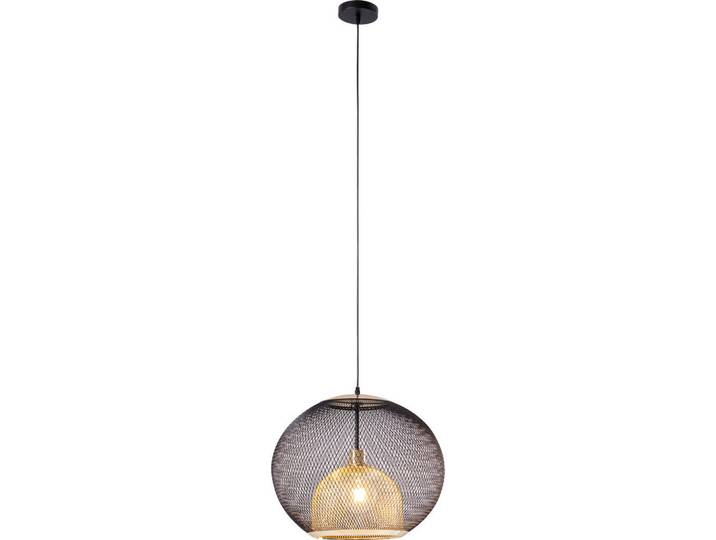 Kare-Design Hängeleuchte, Schwarz, Goldfarben, Metall, 45x120x45 cm, Lampen & Leuchten, Innenbeleuchtung, Hängeleuchten, Pendelleuchten