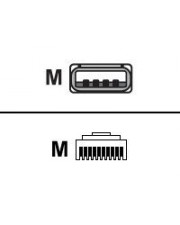 Zebra USB-Kabel USB M bis RJ-45 10-polig M 2 m geformt für Symbol LI3608 Digital Scanner DS3608 DS3678 LI3678 (CBA-UF1-S07ZAR)