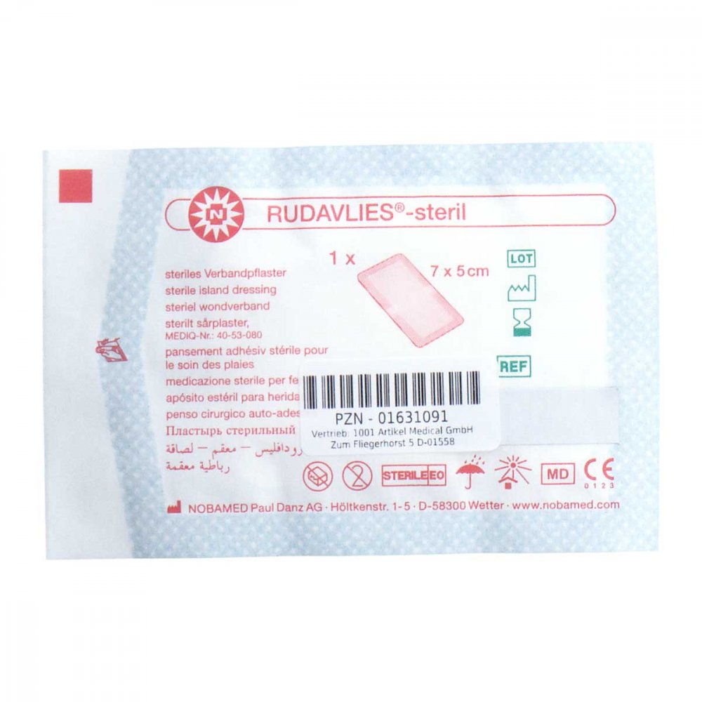 1001 Artikel Medical GmbH Rudavlies-steril Verbandpflaster5x7 cm 01631091