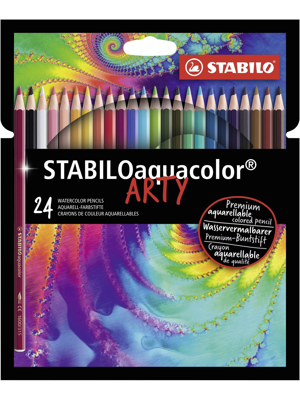 STABILO Aquacolor - Watercolor Colored Pencil - ARTY - Set 24 Pcs.