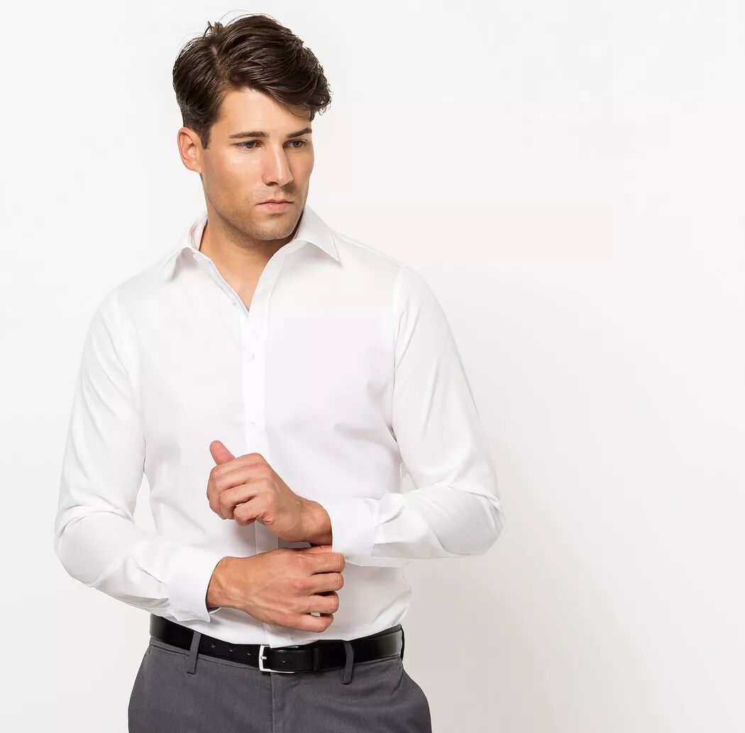 Kauf - Hemd, Modern Fit, langarm, für Herren, Weiss, Größe 43