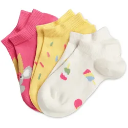 Tchibo - 3 Paar Kinder-Sneakersocken - Mädchen - Gr. 27-30 - creme