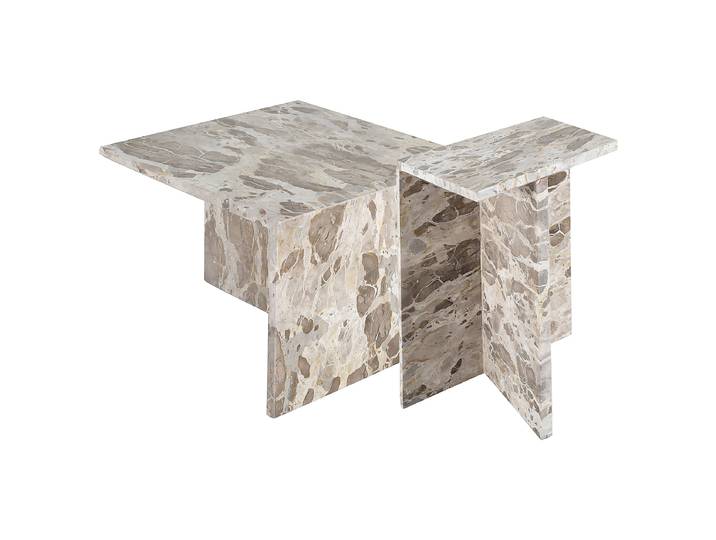 Couchtisch-Set PUEL+YOKI 2-teilig 50 x 35 x 50cm Braun/Grau