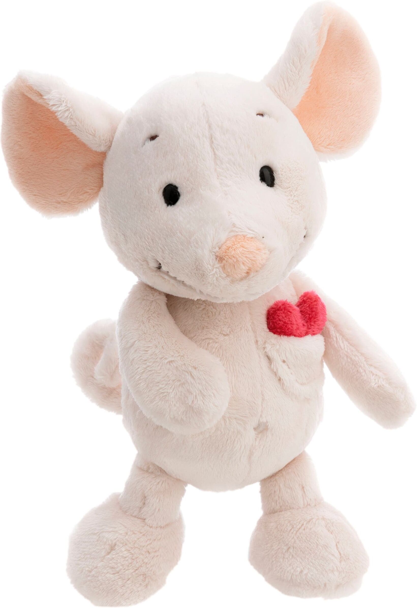 Kuscheltier NICI "Love, Maus Mira mit Herz 25cm", beige, Plüschfiguren, KinderH:25cm, Plüsch, Kuscheltier, H:25cm