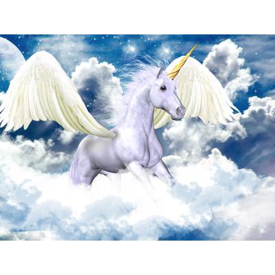 Fototapete PAPERMOON "Pegasus Einhorn", bunt, B:3m L:2,23m, Vlies, Tapeten
