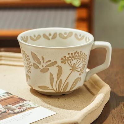 Inspired Living Nordic Garden Hand Painted Ceramic Mug Floral Porcelain Coffee & Tea Cup c4