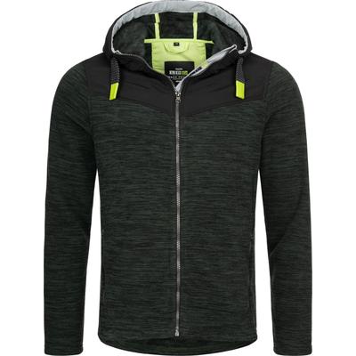 Fleecejacke LPO "ELKFORD URBAN MEN", Herren, Gr. S, grün, Fleece, 100% Polyester, bequem hüftbedeckend, gerader Abschluss mit Gummizug, Jacken Fleecejacke, weiche Fleecejacke in traditioneller Optik