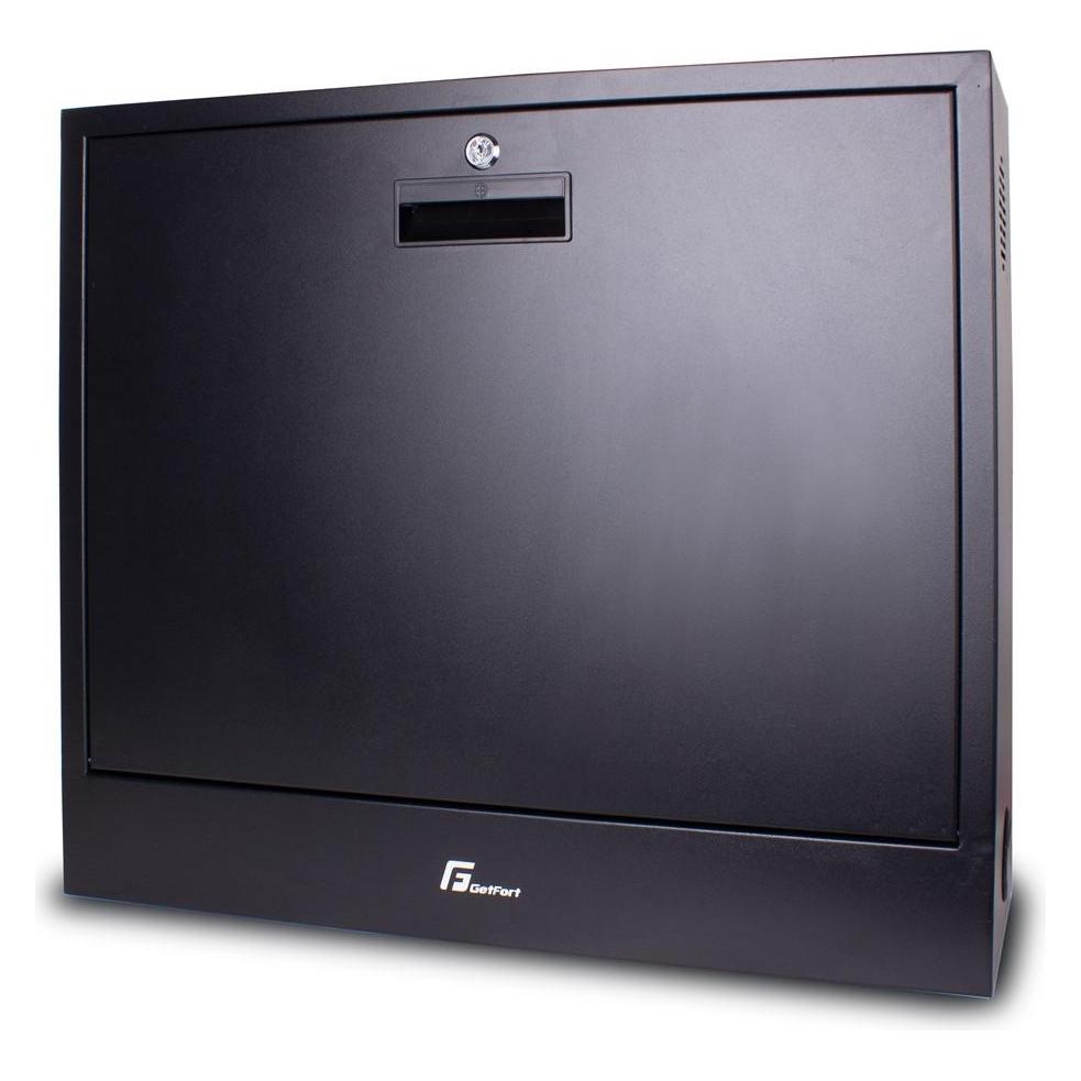 Getfort 3U-Rackgehäuse für Videoüberwachung (leichter Zugang) 580 × 540 × 180 mm, schwarz (3 HE, 19 Zoll Rack) (GETFORT)