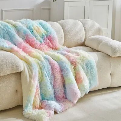 Shop Station Luxury Mink Fleece Blanket With Double Lamb Fleece Plush For Sofa, Bed & All Season Comfort multi 39.37 59.06 In