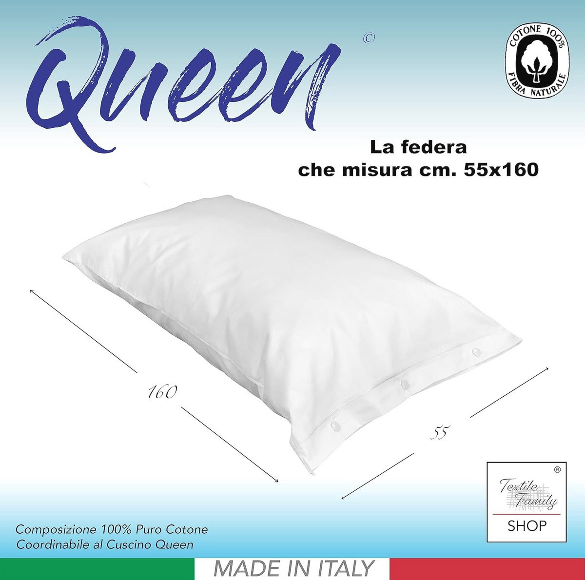 Kussensloop voor Maxi-bed Kussen, Taupe, 55 x 160 cm