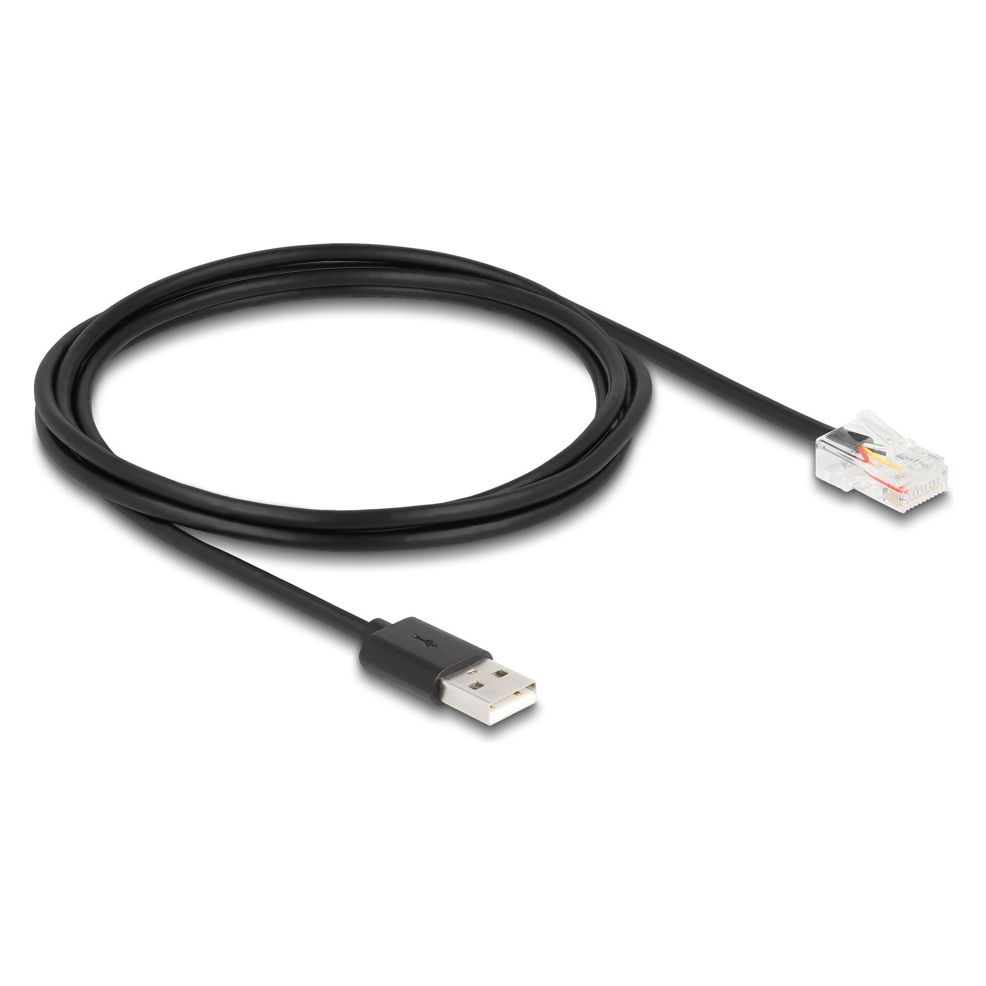Delock USV Kommunikationskabel USB 2.0 Typ-A zu USB RJ50 2 m (S/UTP, CAT5, 2 m) (67016)