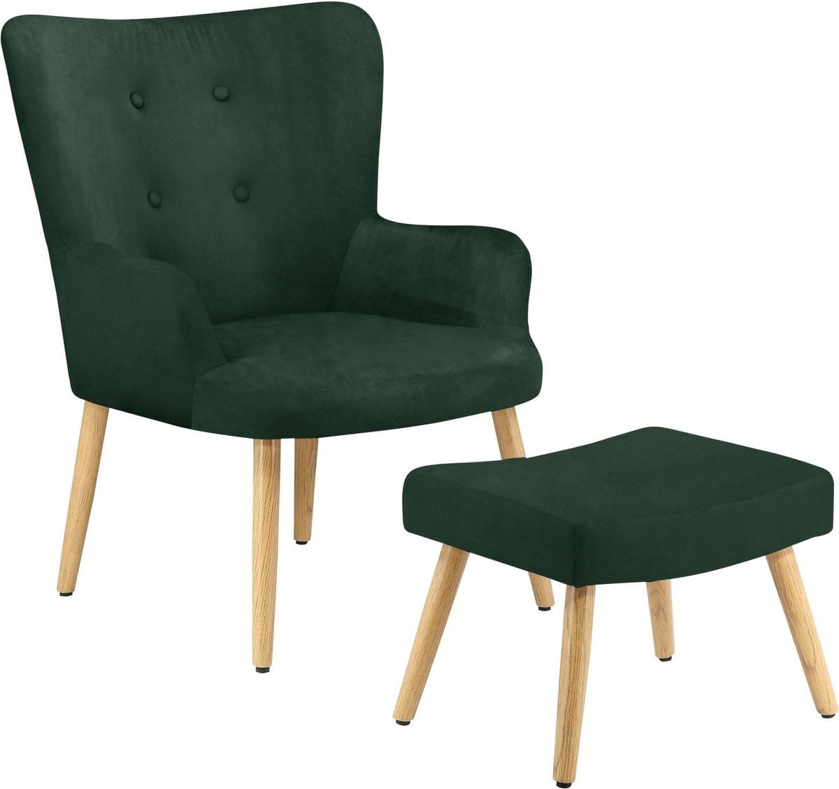 Notio Living Coco-Fauteuil in donkergroen