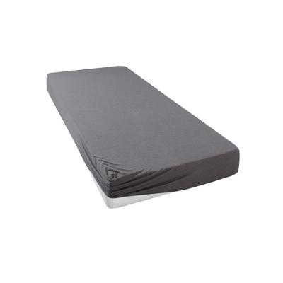 Spannbettlaken OTTO HOME "Strawberry in uni oder bunten Rainbow-Colors", grau (anthrazit, meliert), B:140cm L:200cm, Jersey, Obermaterial: 50% Baumwolle, 50% Polyester, Bettlaken, Spannbettlaken, Bettlaken für Matratzen bis 18cm Höhe, Spannbetttuch...
