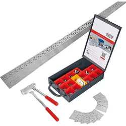 Leifeld Sortimentskoffer 20,8 m Schiene, Biegezange, Fixierplättchen, Schalltrenner, 301-Teilig