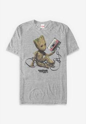 Men's Big & Tall Guardians of the Galaxy Groot Tee by Marvel in Athletic Heather (Size XLT)
