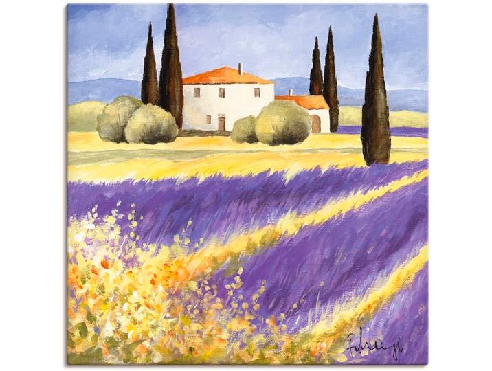 Leinwandbild ARTLAND Licht der Provence , bunt (farbe bild(er): bunt), B:70cm H:70cm, Bilder, Leinwandbild, auf Holzrahmen gespannt